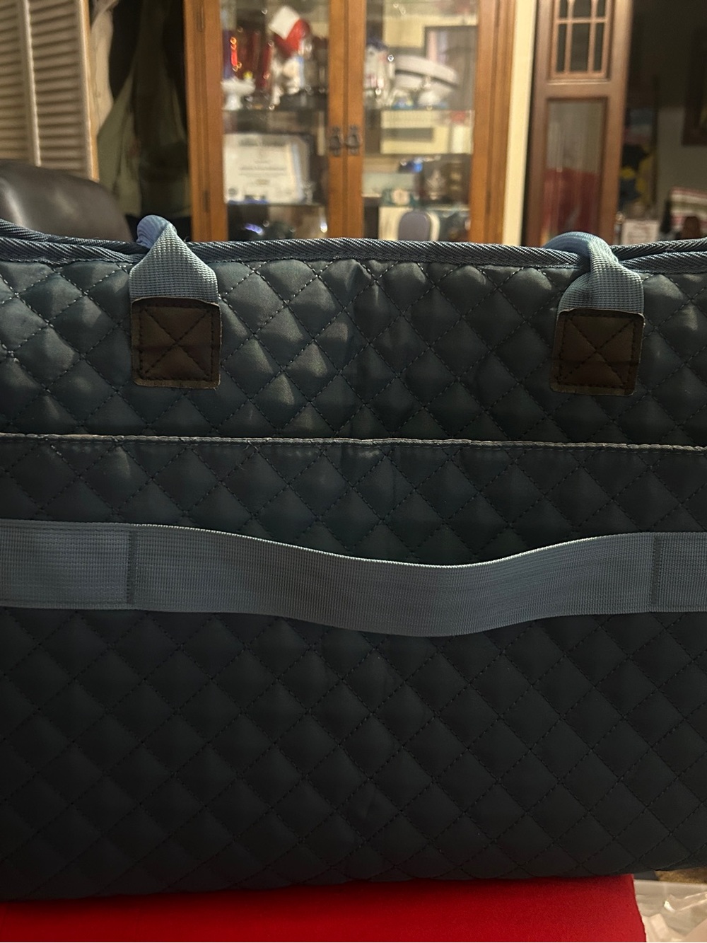 Teal Quilted Laptop /Tote Bag w/ Insulated Pockets - Picture 6 of 14